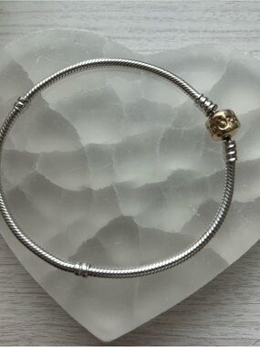 Pandora sterling silver and 14k gold bracelet